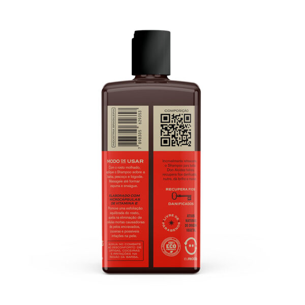 Shampoo para Barba Don Alcides Barba Negra 120ml - Imagem 4